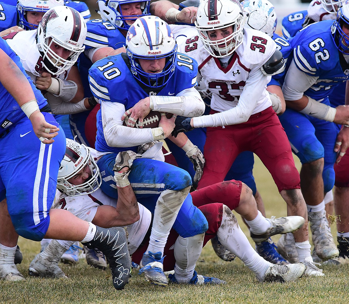 Austin Green busts through the Hamilton defense.