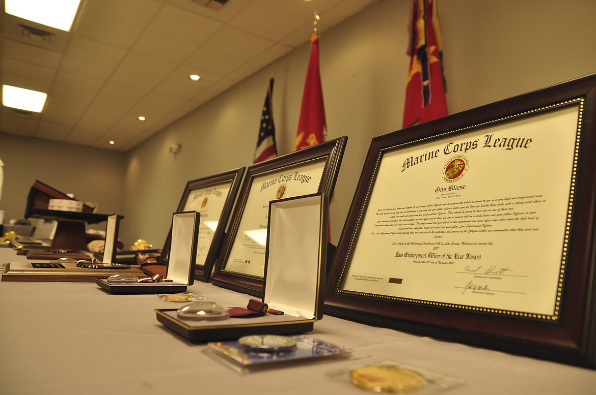 Awards were handed out last week in Polson on the 242nd birthday of the Marine Corps. (Ashley Fox/Lake County Leader)