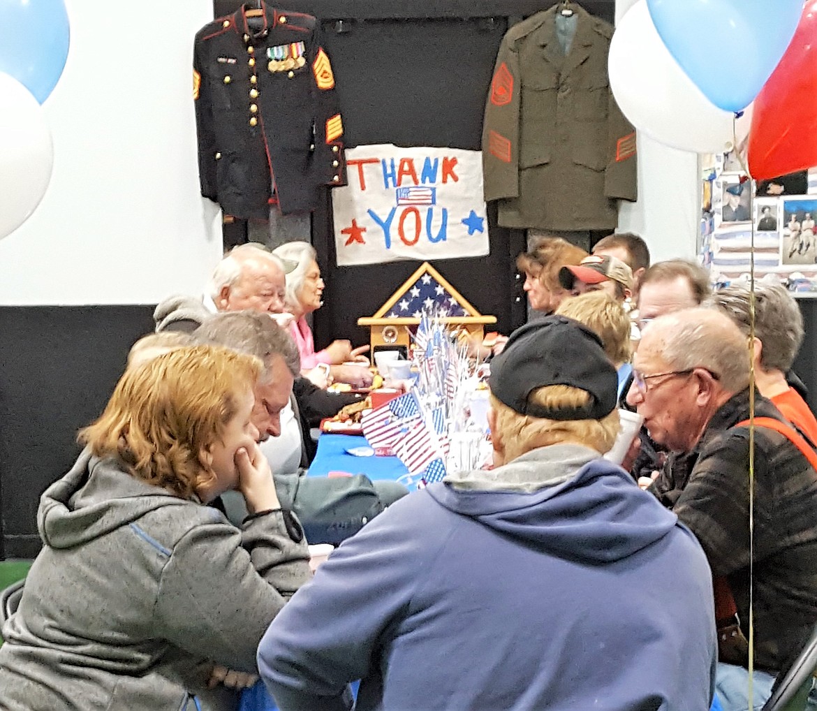 Dawn Palmer, Buffy Cheesman and Jodie Blaylock provided breakfast in the St. Regis cafeteria to honor local veterans for Veterans Day last Thursday. 

(Photos courtesy of Joe Steele)