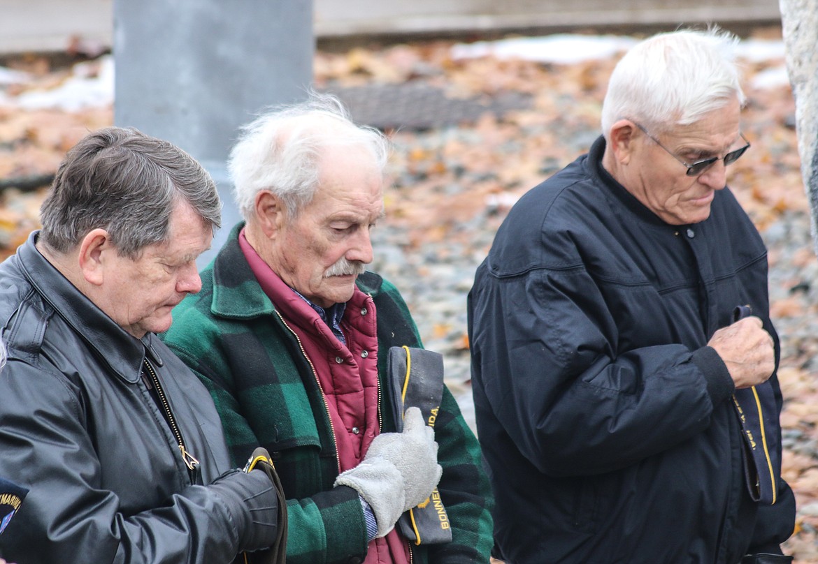 Photo by Mandi Bateman
Don Solum, John Sater, and Ken Irons on Veteran&#146;s Day.