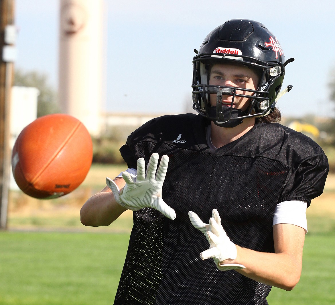 Rodney Harwood/Columbia Basin Herald
Almira/Coulee-Hartline receiver Payton Nielsen, a 6-4. 180-pound senior, is a major weapon in the Warriors scoring arsenal this season.