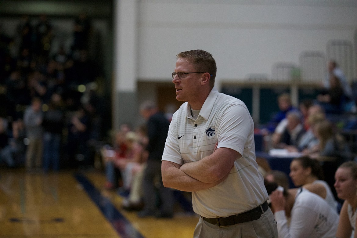 MARK NELKE/Press
First-year Lake City girls basketball coach James Anderson looks on during last Tuesday&#146;s game vs. Sandpoint.