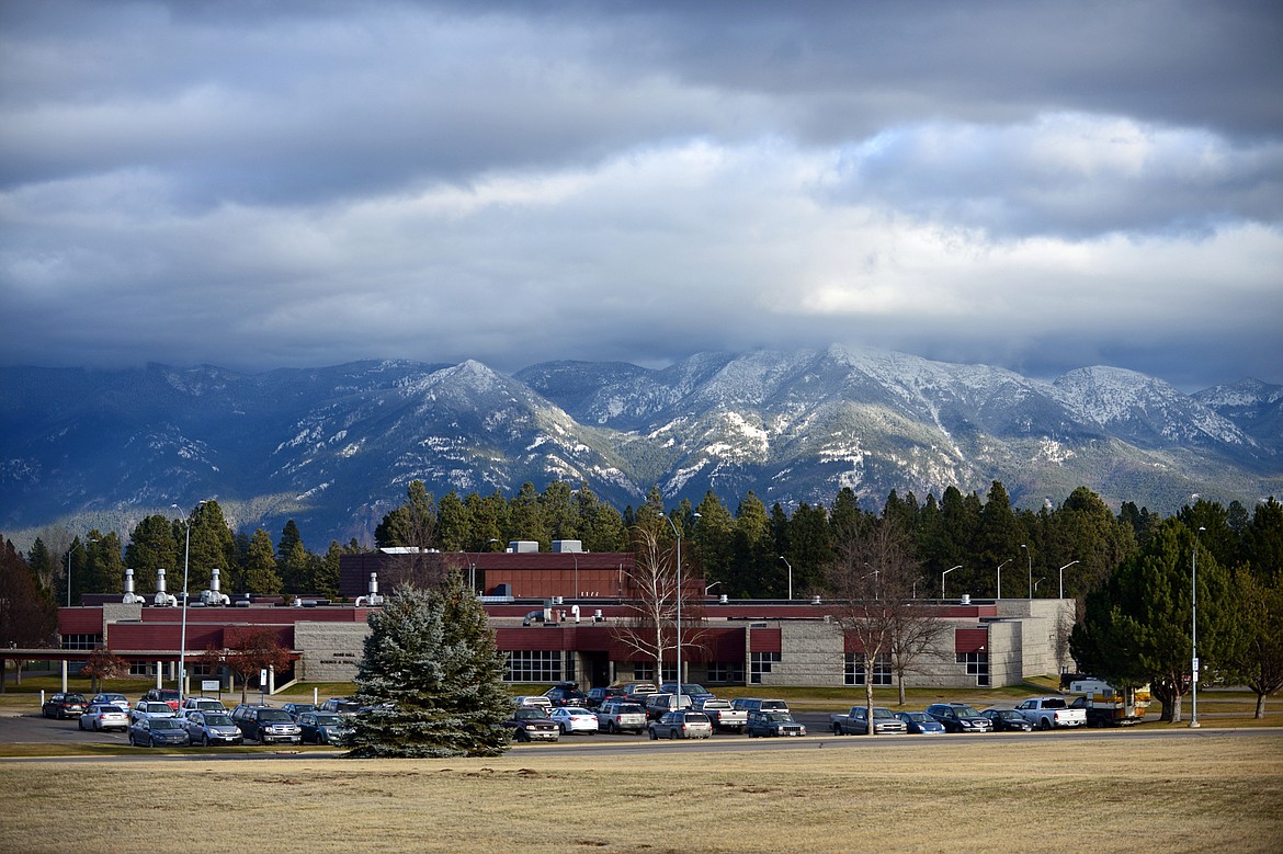 Flathead Valley Community College in Kalispell on Wednesday, Nov. 29. Shown in the foreground is the Ross Hall Science &amp; Technology building. (Casey Kreider/Daily Inter Lake)