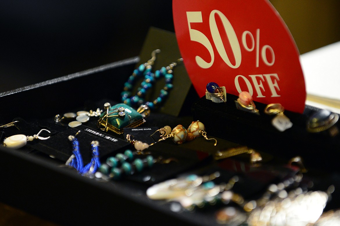 Jewelry on sale at the Going to the Sun Gallery in Whitefish as part of Small Business Saturday on Nov. 25.
(Casey Kreider/Daily Inter Lake)