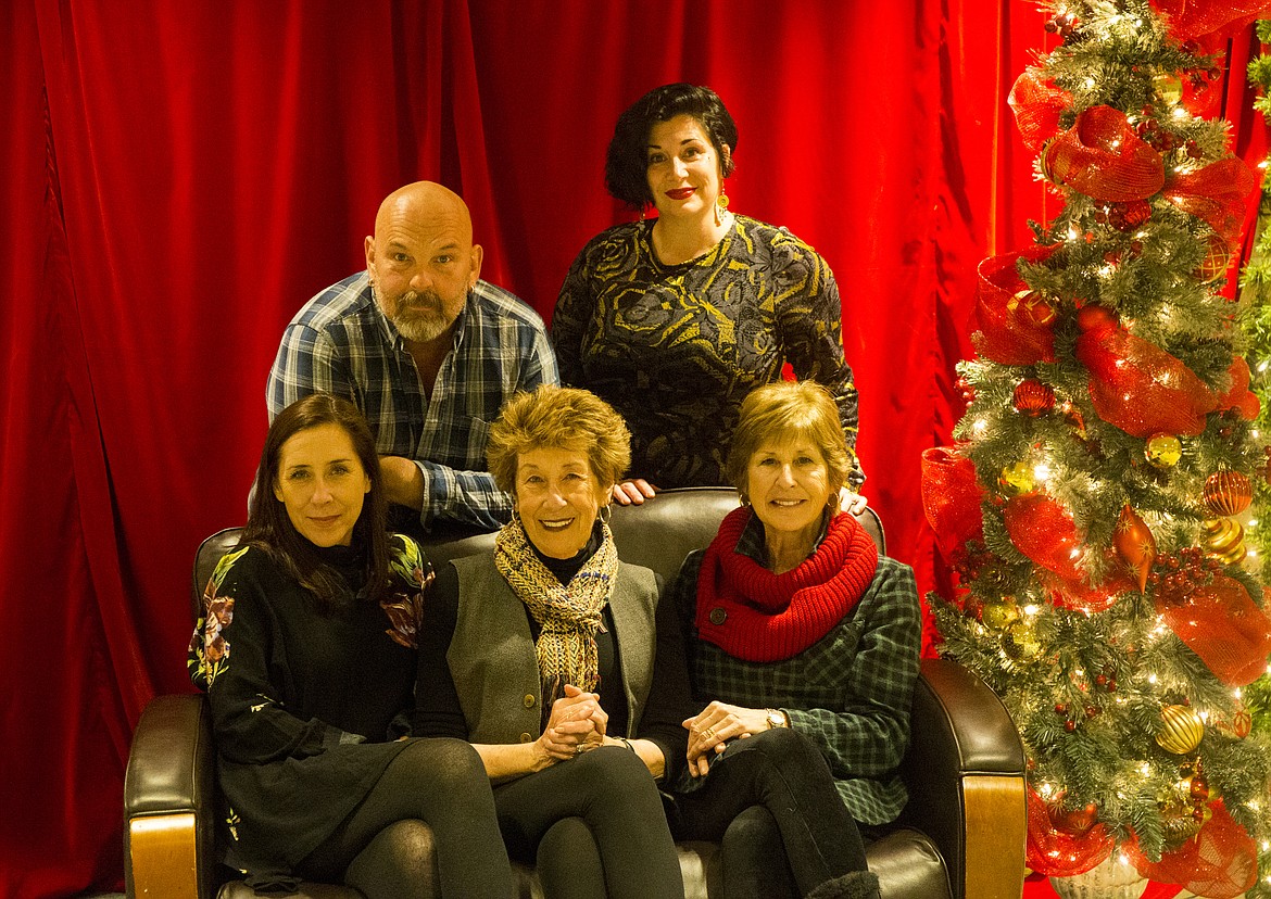 This year&#146;s holiday show, &#147;Christmas with a Twist,&#148; opens at 7:30 p.m. Friday in The Coeur d&#146;Alene Resort. The &#147;twist&#148; of the production comes with what stories Travolta and sister Margaret will be sharing with audiences. Front row, left to right: Molly Allen, Ellen Travolta, Margaret Travolta. Back row: Troy Nickerson and Abbey Crawford. Performances of &#147;Christmas with a Twist&#148; will begin Friday and go through Dec. 17. Show times are 7:30 p.m. Thursdays through Saturdays and 5 p.m. Sundays. (LOREN BENOIT/Press)