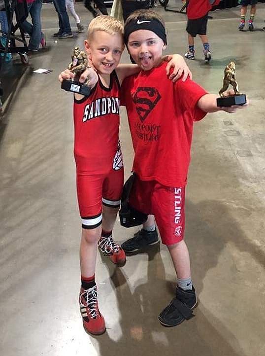 RIGHT: Tyler Woods, left, and Colton Dickinson each finished fifth in their Bantam classes. Other Top Dogs to nab podium spots included Timmy Stark and Jacob Neff in second, Grace Balch and Beau Cates in third, and Isaac Weisz and Deanna Resso each placing fourth.