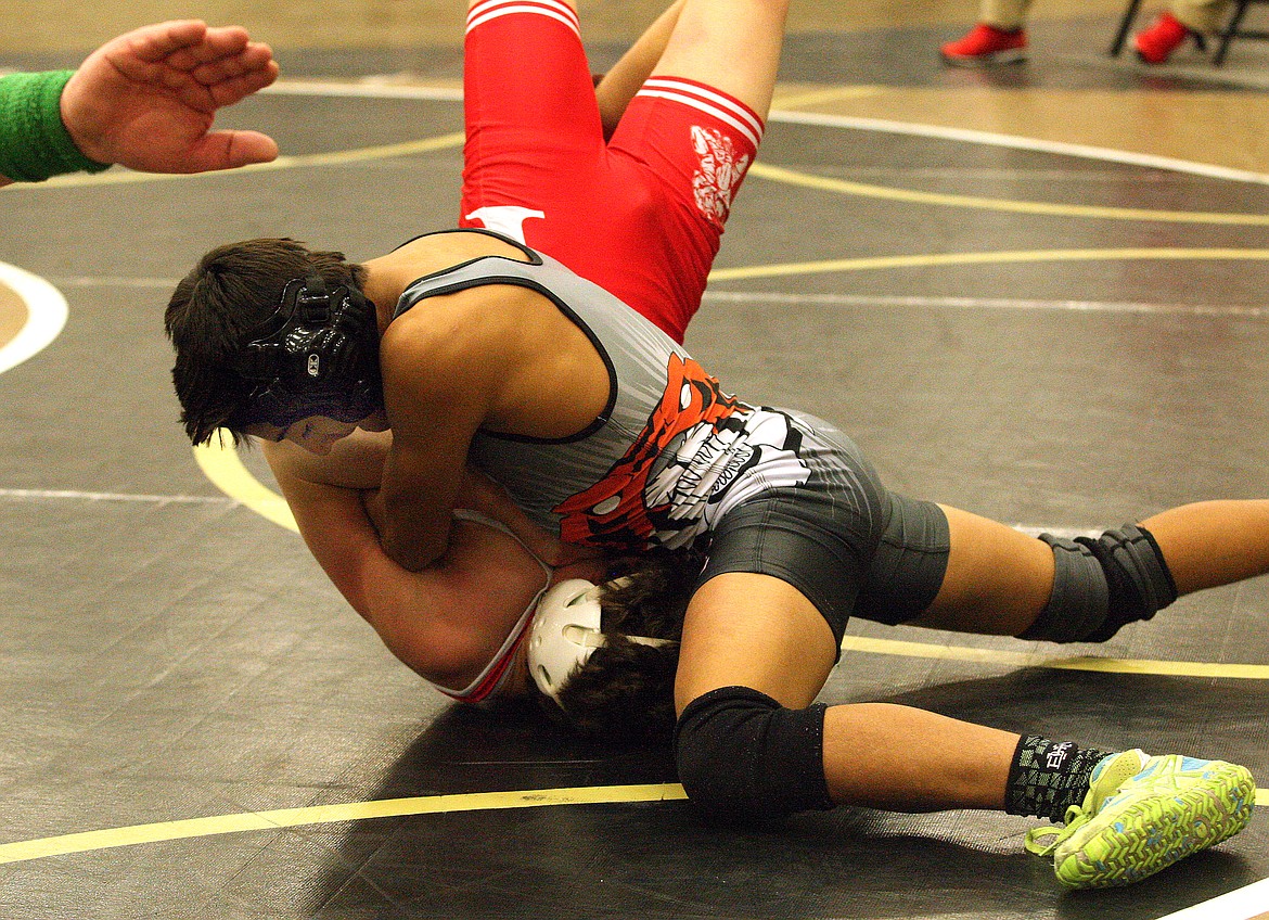 Rodney Harwood/Columbia Basin HeraldEphrata 106-pounder Sammy Flores is coming off a fourth-place finish at ther 2016-17 Mat Classic and ready to lead the Tigers.