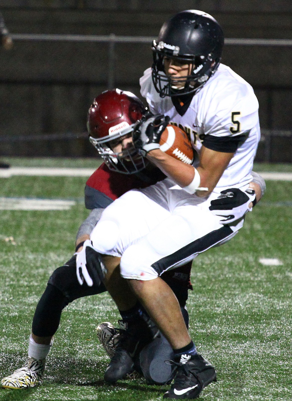 Rodney Harwood/Columbia Basin HeraldRoyal receiver Angel Farias is a dual threat with speed to score from anywhere in the passing game. He also has four of the Knights six punt returns for touchdowns this year.