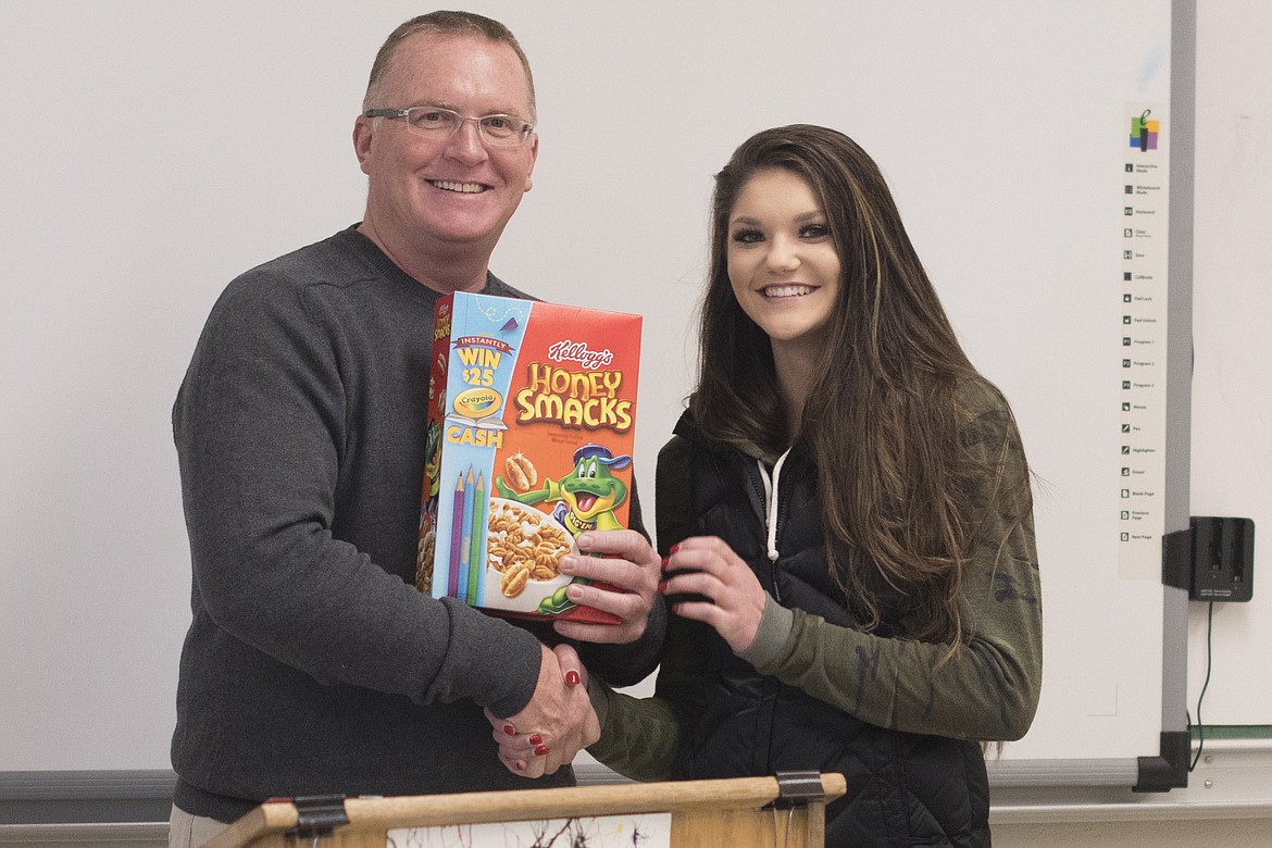 Stella Bistodeau was inducted as the Columbia Falls High School HOSA Vice President last week.