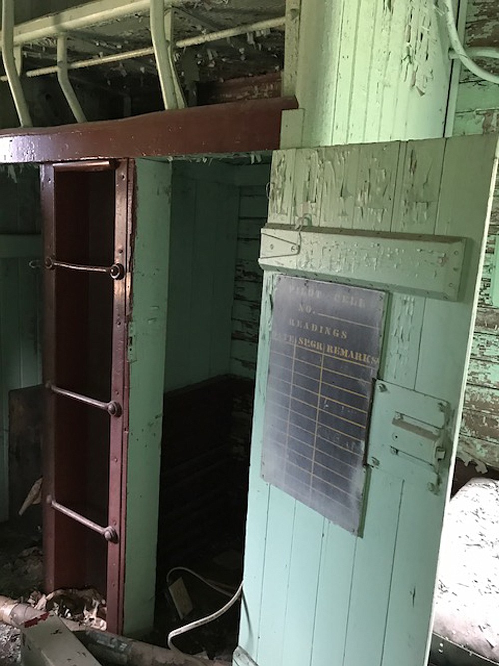 The inside of the Schooley caboose is seen in this photo provided by Kellie Knox.