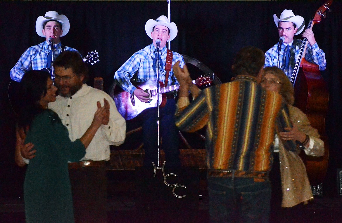 Couples dance to the sounds of High Country Cowboys at Quinn&#146;s Hot Springs Resort last week. (Erin Jusseaume/ Clark Fork Valley Press)