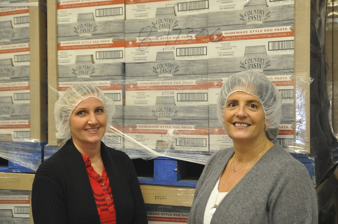 Heather Knutson, left, and Amy Kellogg, of Country Pasta in Polson. (Ashley Fox/Lake County Leader)