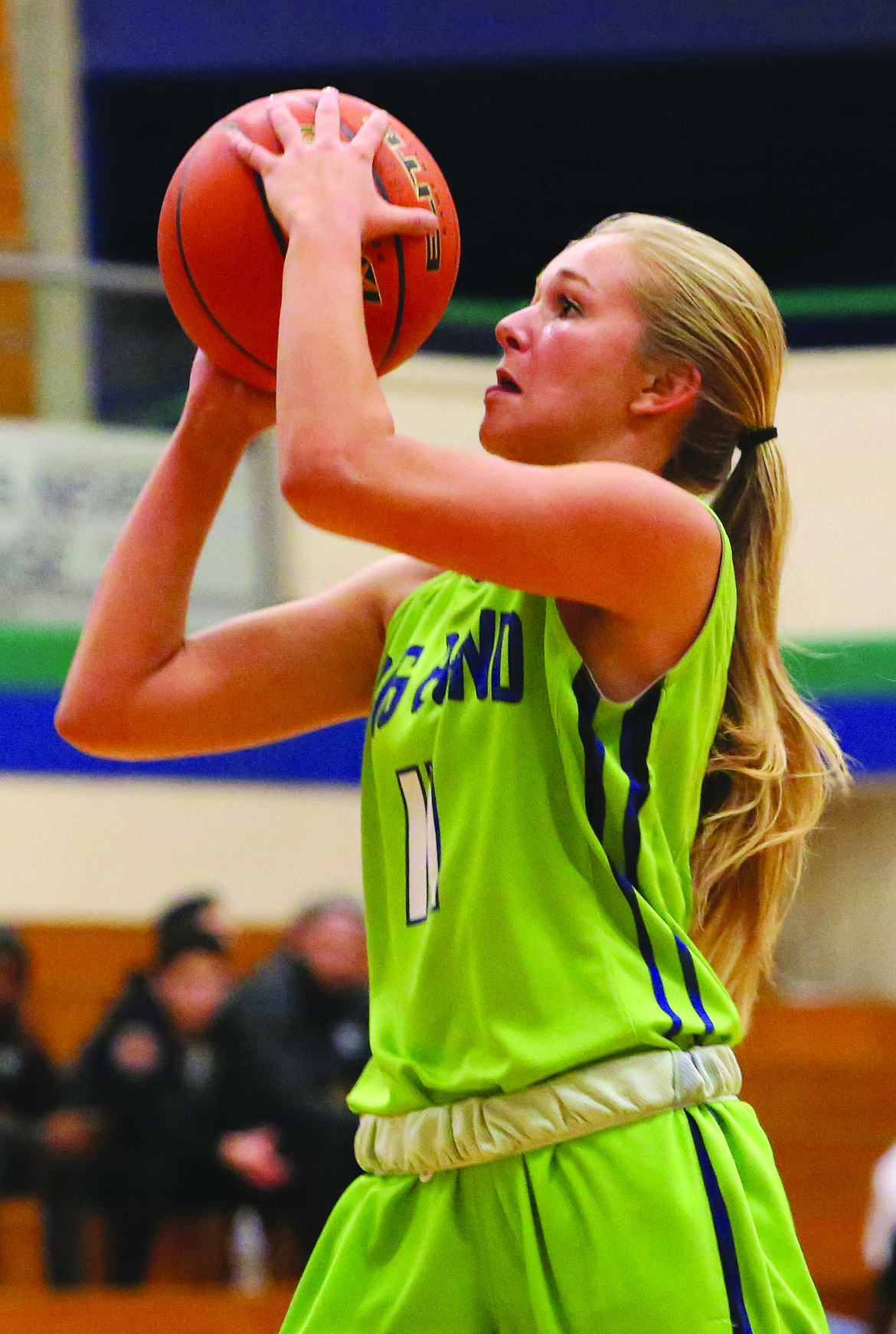 Connor Vanderweyst/Columbia Basin Herald
Big Bend guard Miranda Johnson pulls up for a shot against EWU Club.