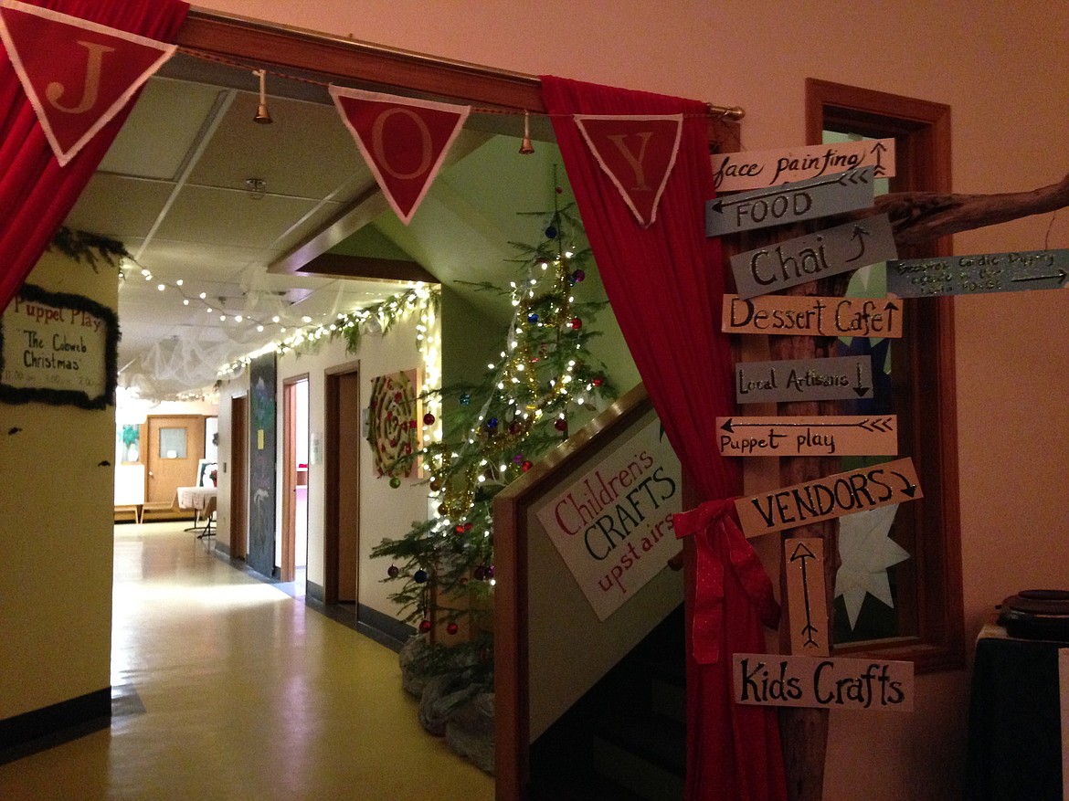 (Photo courtesy SANDPOINT WALDORF SCHOOL)Signs point the way to various activities at a past Christmas Faire at Sandpoint Waldorf School.