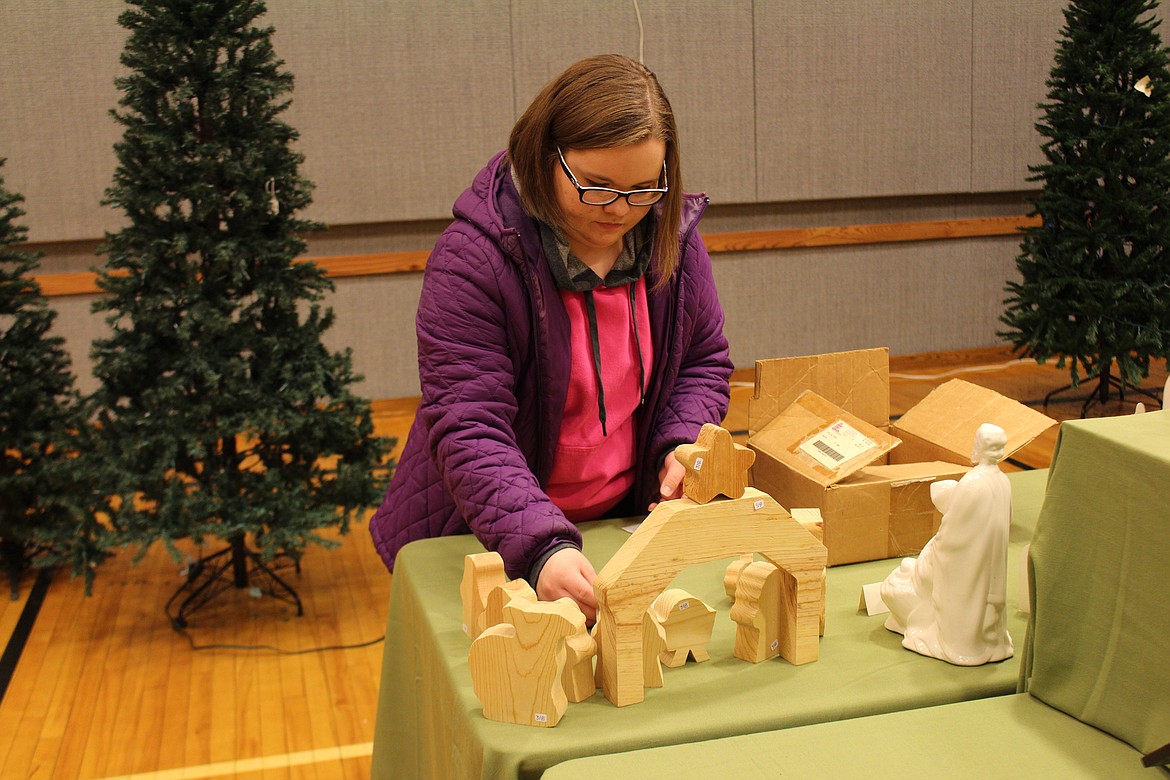 Cheryl Schweizer/Columbia Basin Herald
Nativity scenes of almost every kind of material, from wood to yarn, will be on display at the Community Nativity Thursday through Saturday at the Moses Lake LDS church.