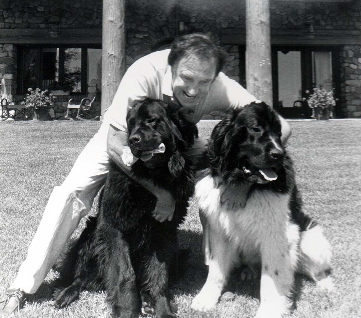 Jim Nabors told the Pilot in 1991 that one of his favorite things to do while at his home in Whitefish was to walk the grounds of the property with his two Newfoundland dogs. (Pilot file photo)