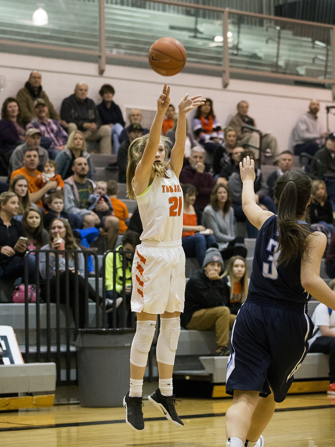 LOREN BENOIT/PressTyler McCliment-Call shoots a three-pointer against Gonzaga Prep Thursday night at Post Falls High School.