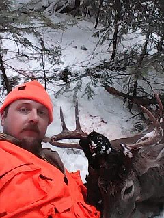 Courtesy photo
Heath Marek, of Kellogg, shot a 3-by-4 whitetail in the snow country of Unit 3 on the last day of the general deer season.