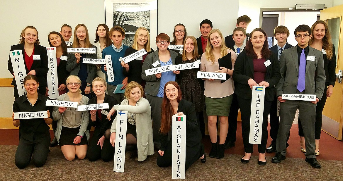 Columbia Falls High School received an outstanding designation among large delegations at the Montana Model United Nations Conference. (Photo courtesy of Columbia Falls High School)