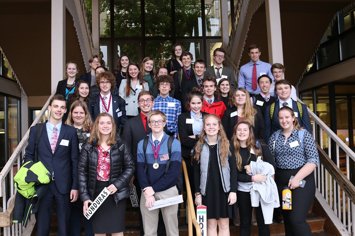 Flathead and Glacier high schools recently participated at the Montana Model United Nations Conference at the University of Montana in Missoula. (Photo by Beau Wright)