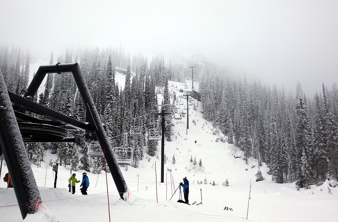 Chair 5 on Whitefish Mountain Resort is pictured Thursday morning, shortly before the lift was opened to the public. (Mackenzie Reiss/Daily Inter Lake)