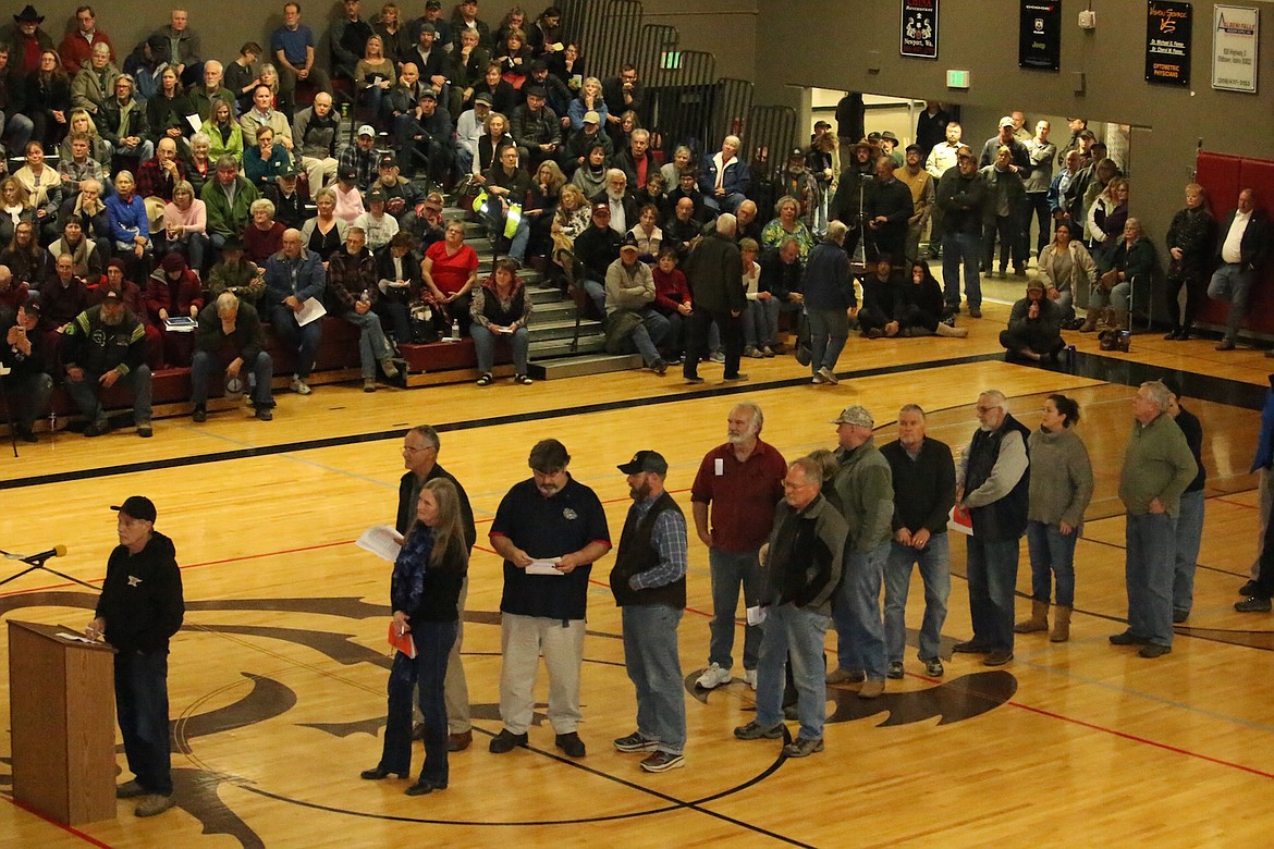 (Photo by JUDD WILSON)
Residents spoke passionately about their concerns with HiTest and Washington state officials at Newport High School Wednesday.