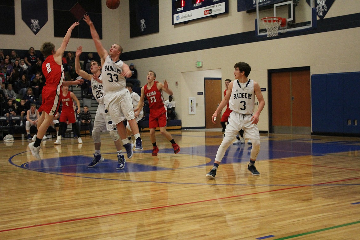 Bonners Ferry defenders put pressure on the Rams&#146; shooters.