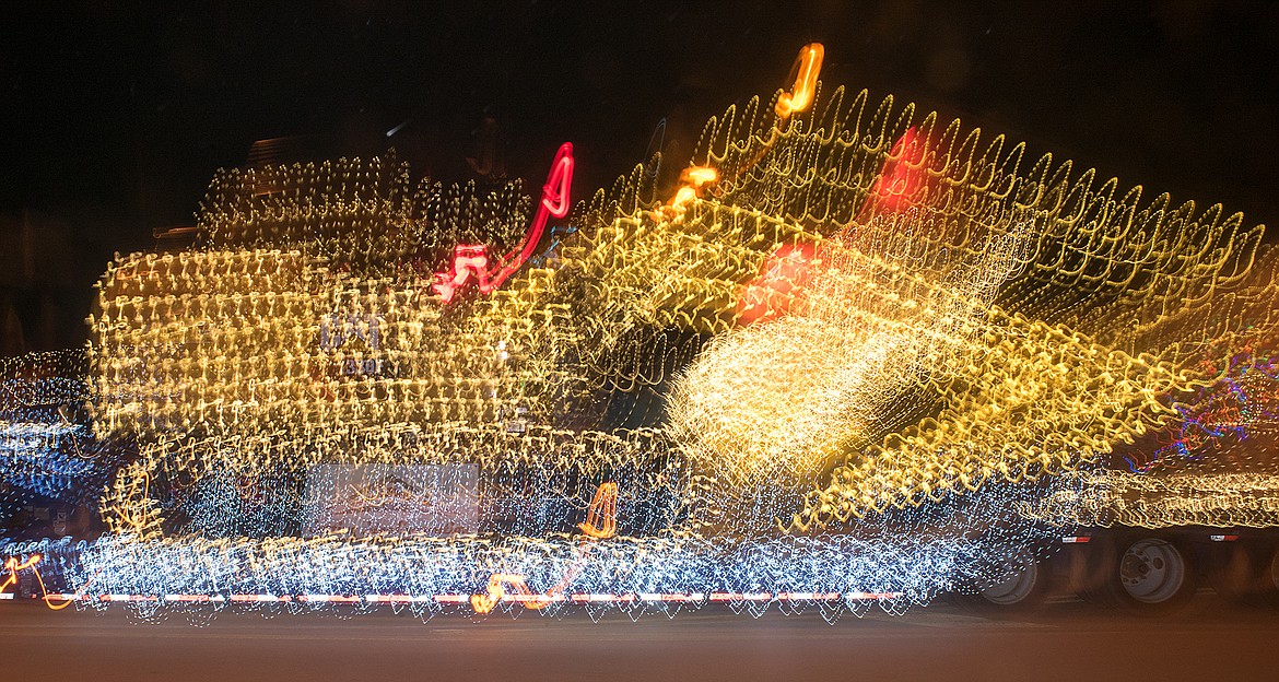 A long exposure of the Cutting Edge Excavation float.