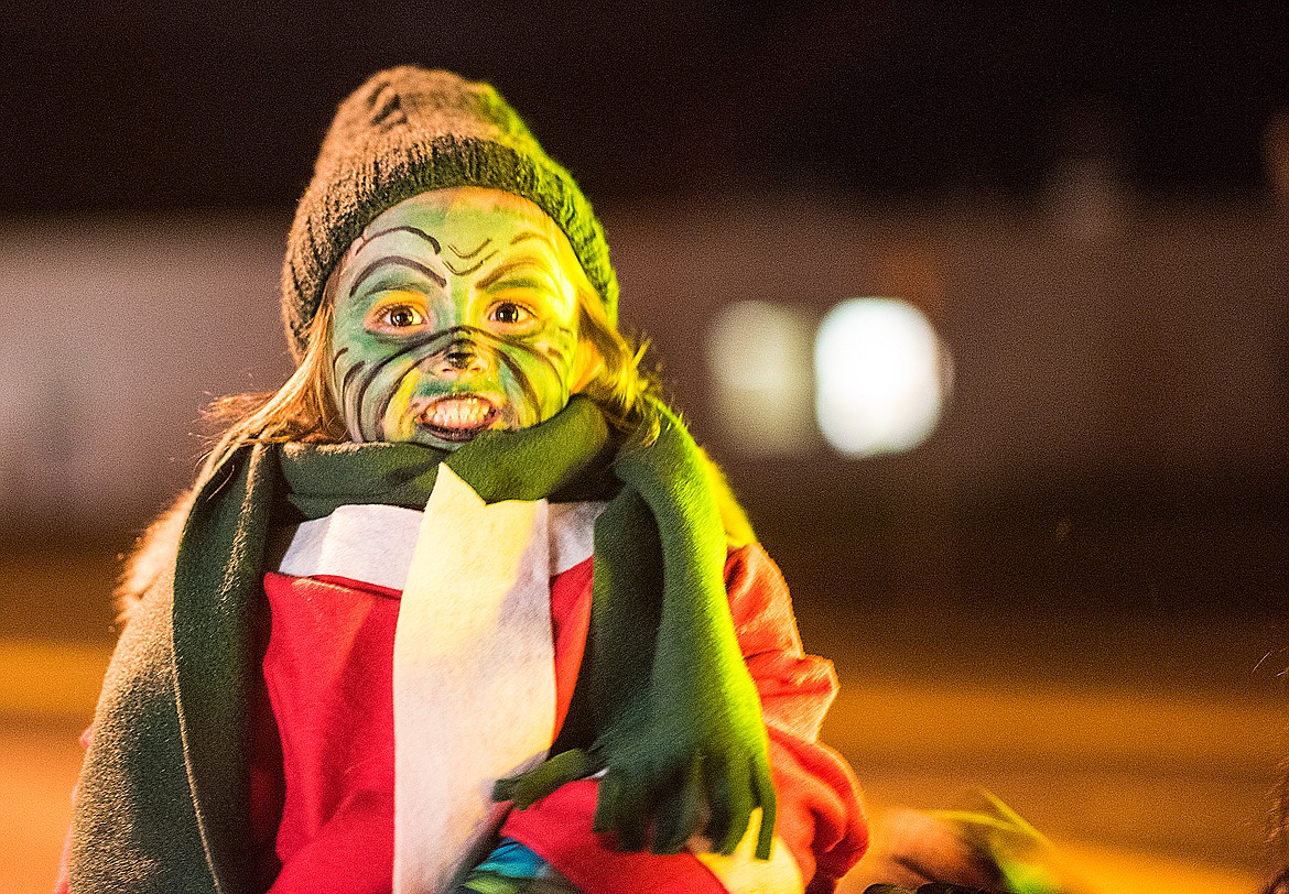 A young Grinch on the Head Start float.