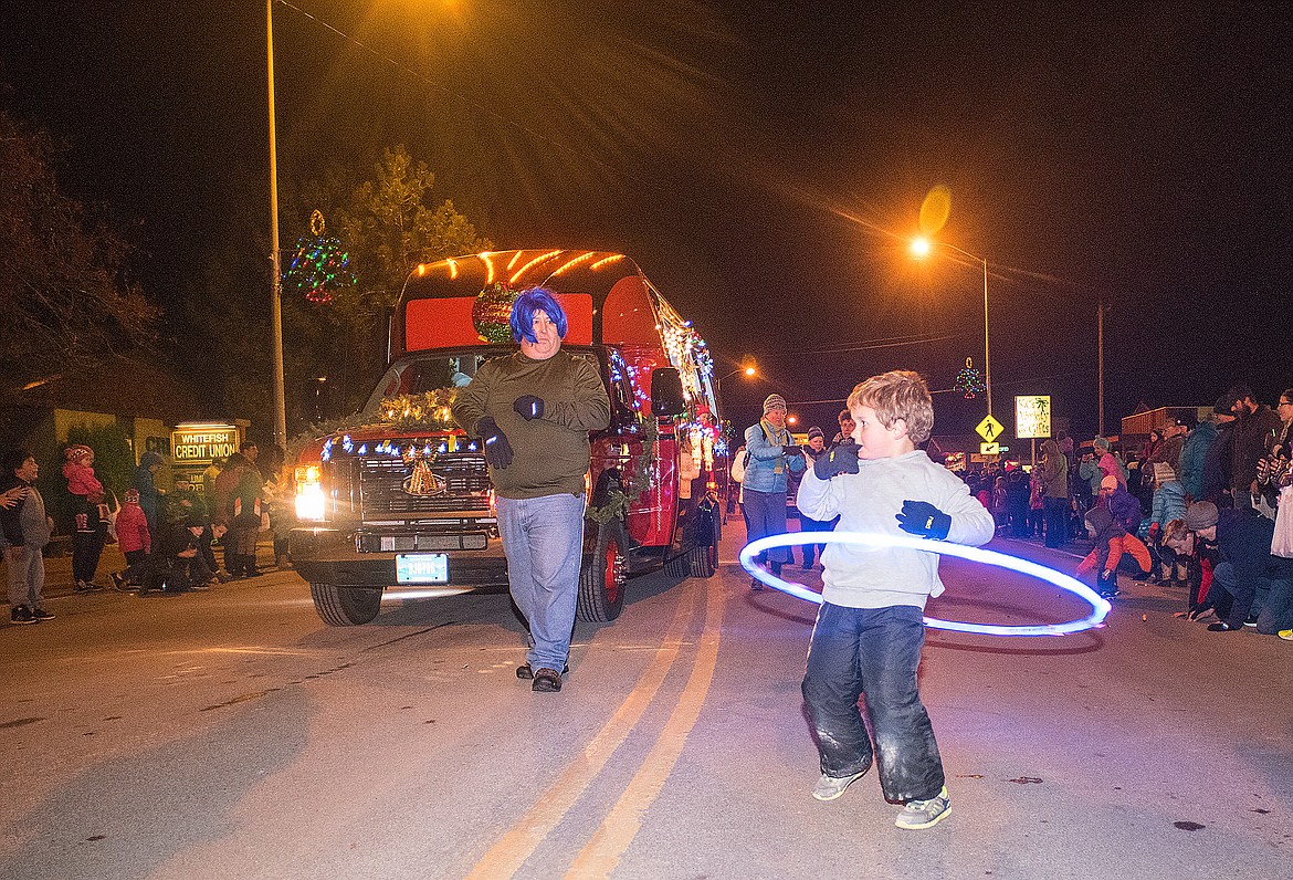 This young man wowed the crowd with his hula-hoop skills.