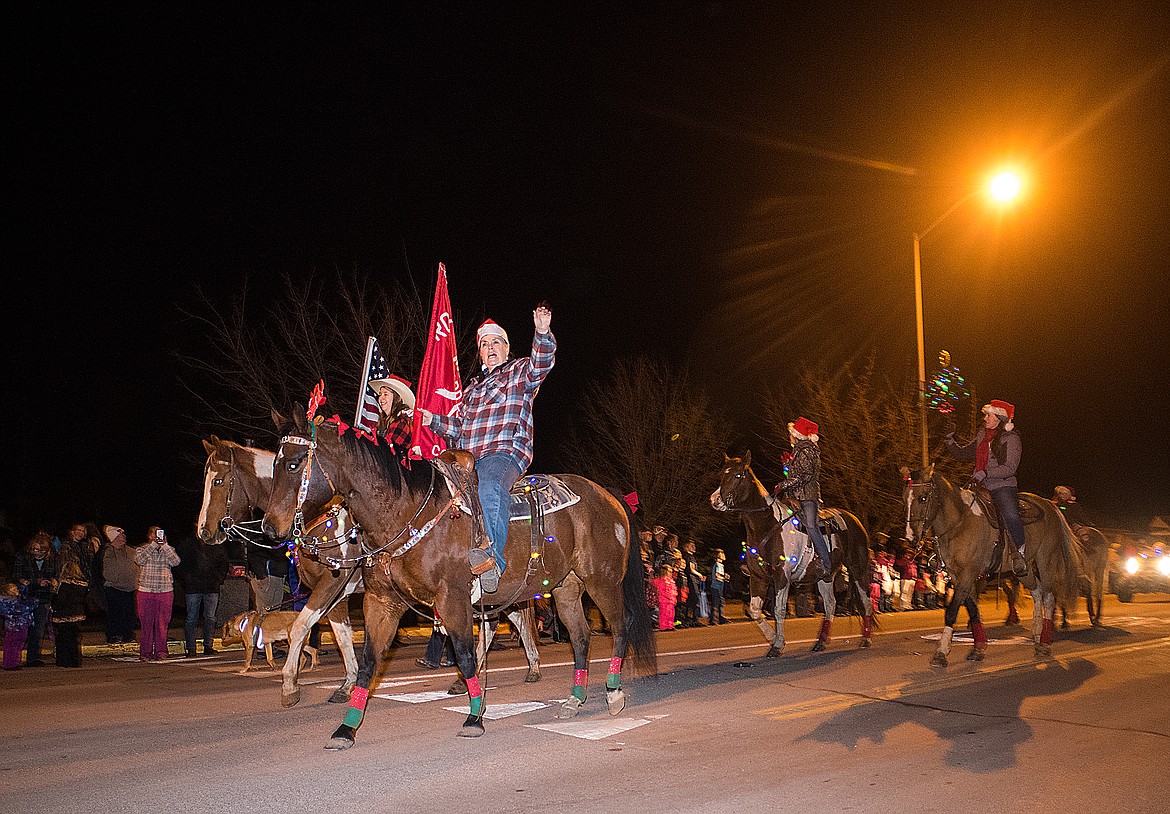 Susie Smith with the Rocky Mountain Riders Saddle Club rides in the parade.