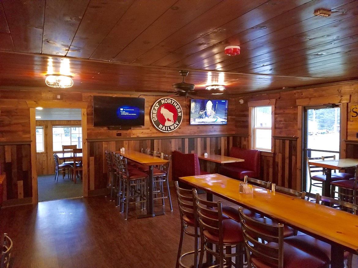 Photo courtesy of DAN ZADRA
The view of the dining area across from the bar. The slightly restored, but original, hard wood ceilings can be seen.