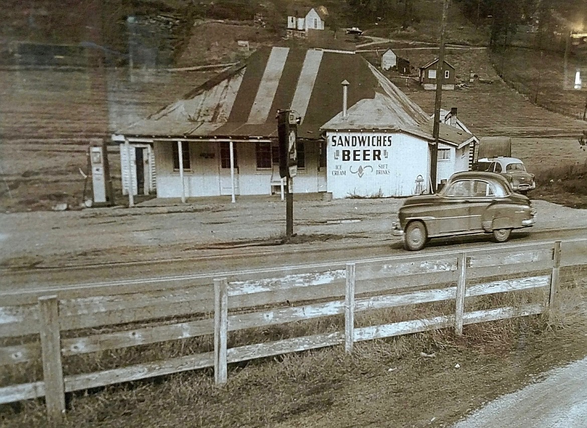 Photo courtesy of DAN ZADRA
The Hilltop in the 1950s when Highway 10 was still the main road through the area. Zadra explained that, at the time, the Hilltop was a popular honky tonk and cars were often parked up and down the road. Cold beer, burgers, good country music and a small dance floor were the attractions in those days.