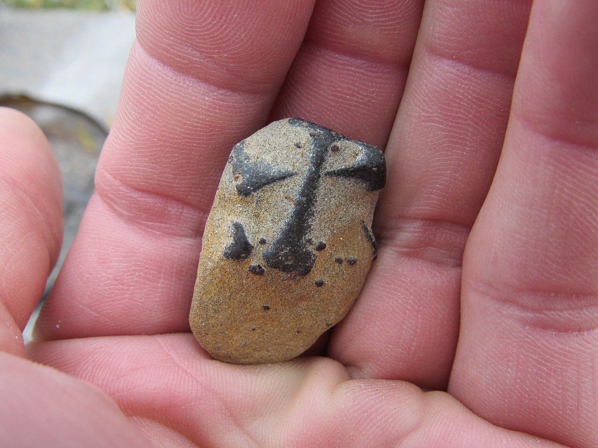 Staurolite cross found at Big Carpenter Creek.