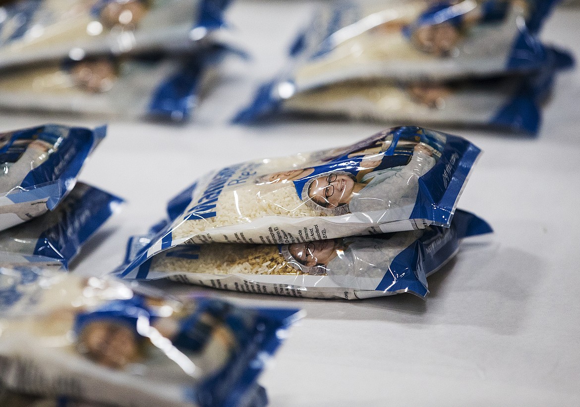 Over 500 volunteers with Skyway Elementary School and Lake City Church packed 100,000 meals for Feed My Starving Children program last Friday. (LOREN BENOIT/Press)