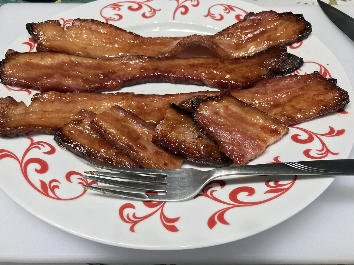 Dan Bolyard/courtesy photo
Brown sugar on thick bacon makes a decadent treat.