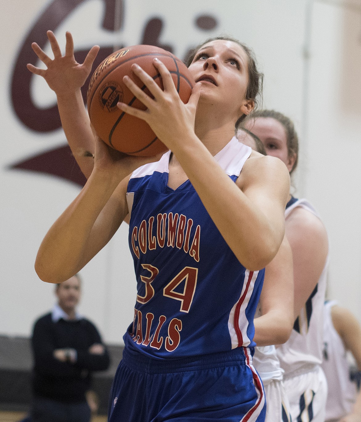 Kiera Brown takes a shot against Dillon in the Tip-Off Tournament. (Jeremy Weber photo)