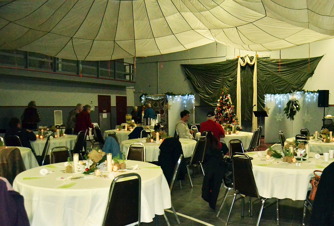 The hall at the Paradise Centre was decorated eloquently for the event (Erin Jusseaume/ Clark Fork Valley Press)