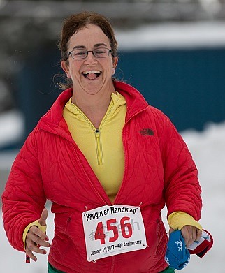 Courtesy photo
Theresa Moran participates in the Jan. 1, 2017, Hangover Handicap Fun Run.