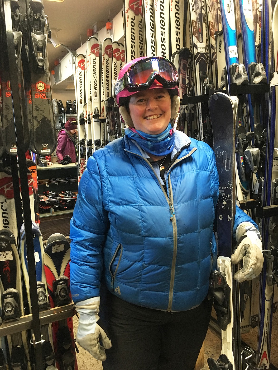 Jessi Wood, snow sports director at Blacktail Mountain Ski Area, enjoys opening day.

(Casey Kreider/Daily Inter Lake)