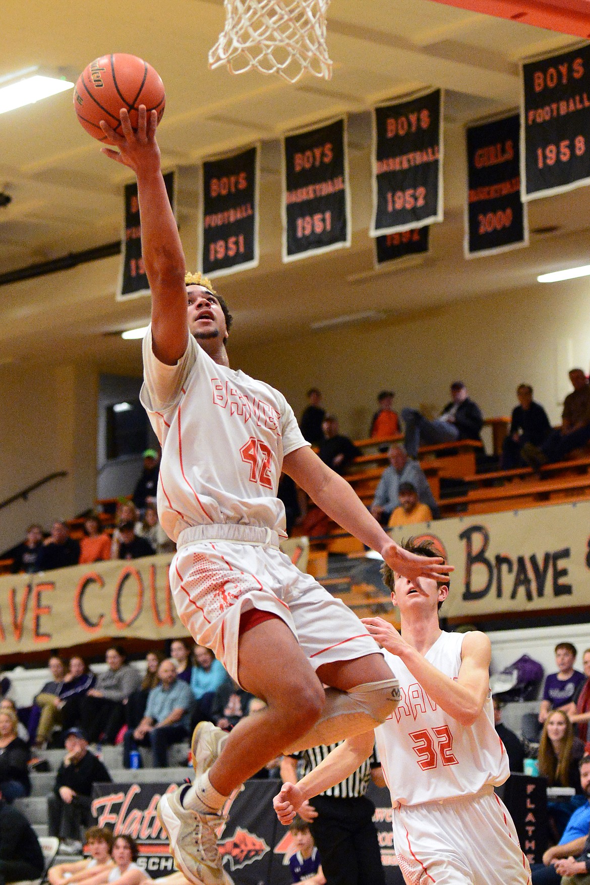 Flathead&#146;s Anthony Jones lays in two points against Butte. (Casey Kreider/Daily Inter Lake)