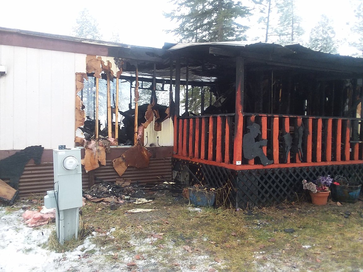 The home of Rose and Glen Beissel was a complete loss to a fire on Thursday morning. The couple did not have homeowner&#146;s insurance and an account for donations has been set up at Wells Fargo Bank to help the elderly couple. (Photo courtesy of Mitzi Francis)