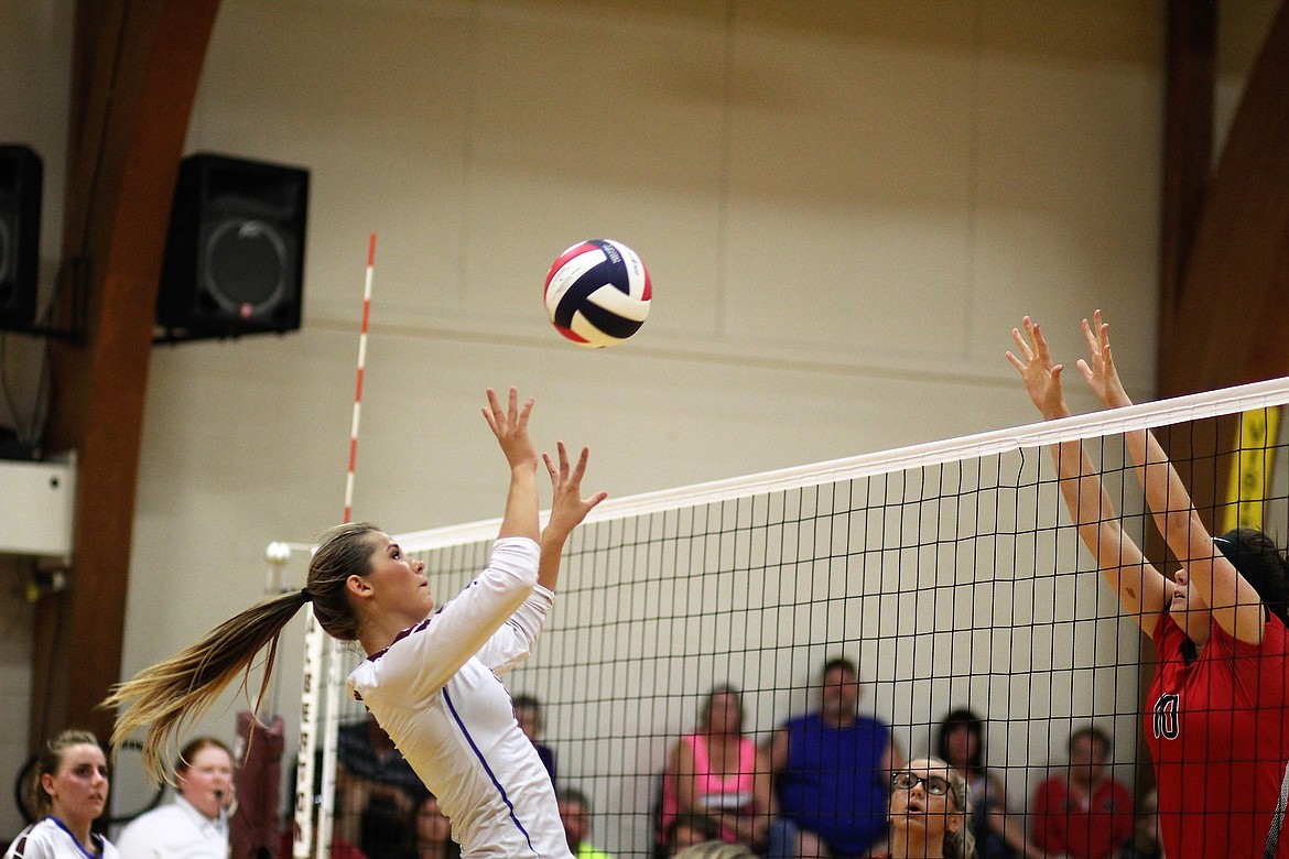 Weekly Roundup, Oct. 25: Clark Fork Mountain Cat Senior, Kenzie Mueller, led the Cats in kills during the games against Seeley-Swan and Lincoln. (Kathleen Woodford/Mineral Independent).