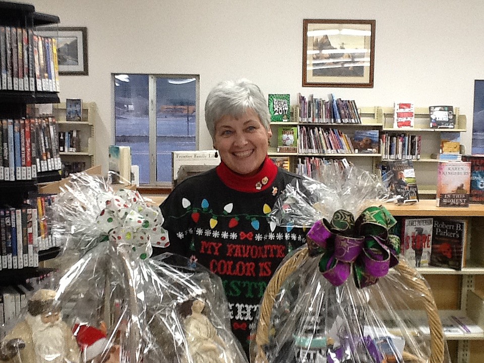 Photo courtesy of MARCI WILLIAMS
The winner of this year’s Christmas basket drawing is Norma Douglas of Kellogg. Norma wants everyone to know that she loves the library and thinks everyone should read more. The Osburn Friends of the Library Foundation would like to thank the community and the businesses for their continued support of this fund raiser.