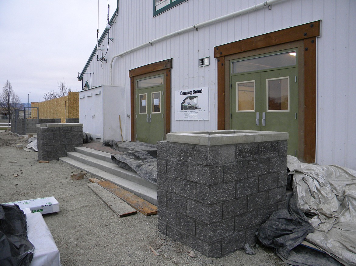 New stairs and ramping are being added to the south end of the grandstand. The brick pavers were installed by 4-H Shooting Sports and the 4-H Foundation, which are using this as a fundraiser with support messages about 4H. (Photos courtesy Flathead County Fairgrounds)