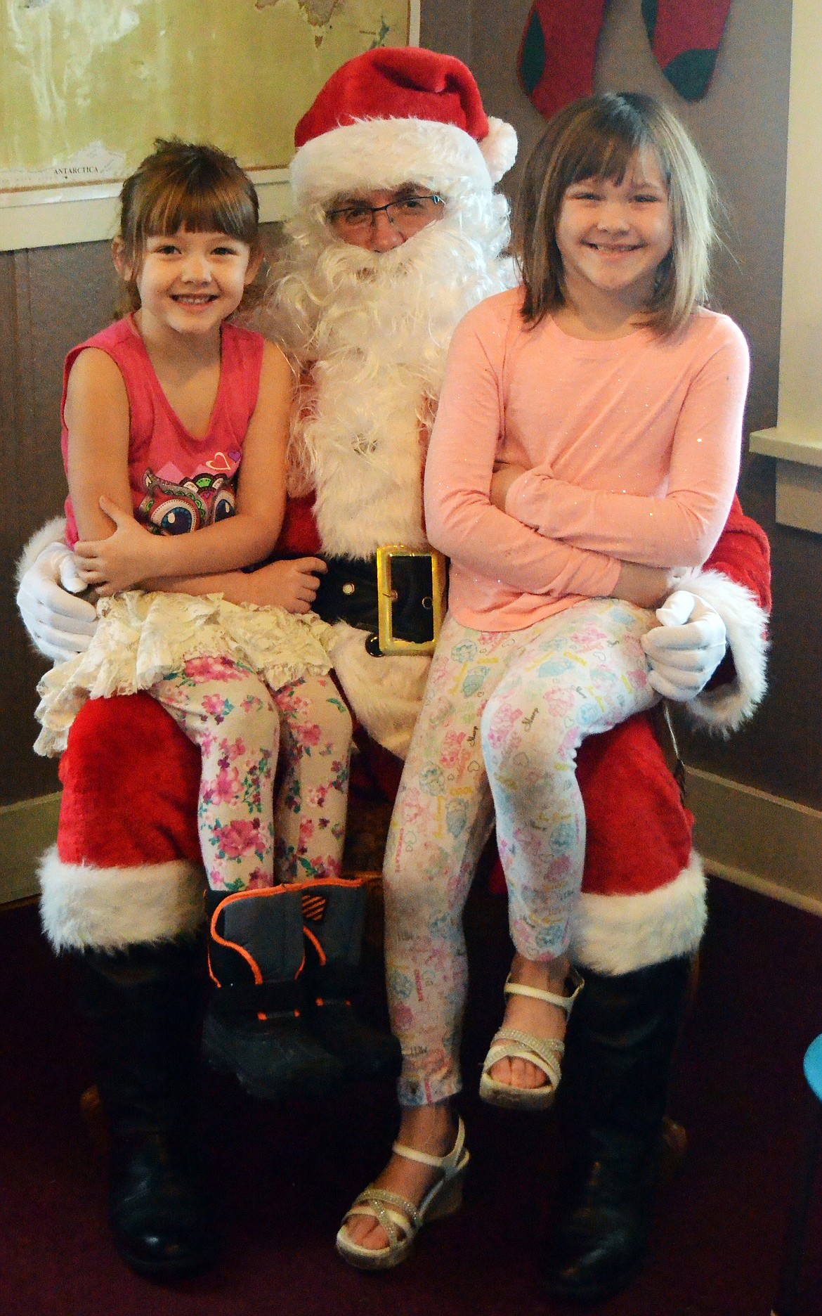 Jersey and Jenalee Vonheeder with Santa.