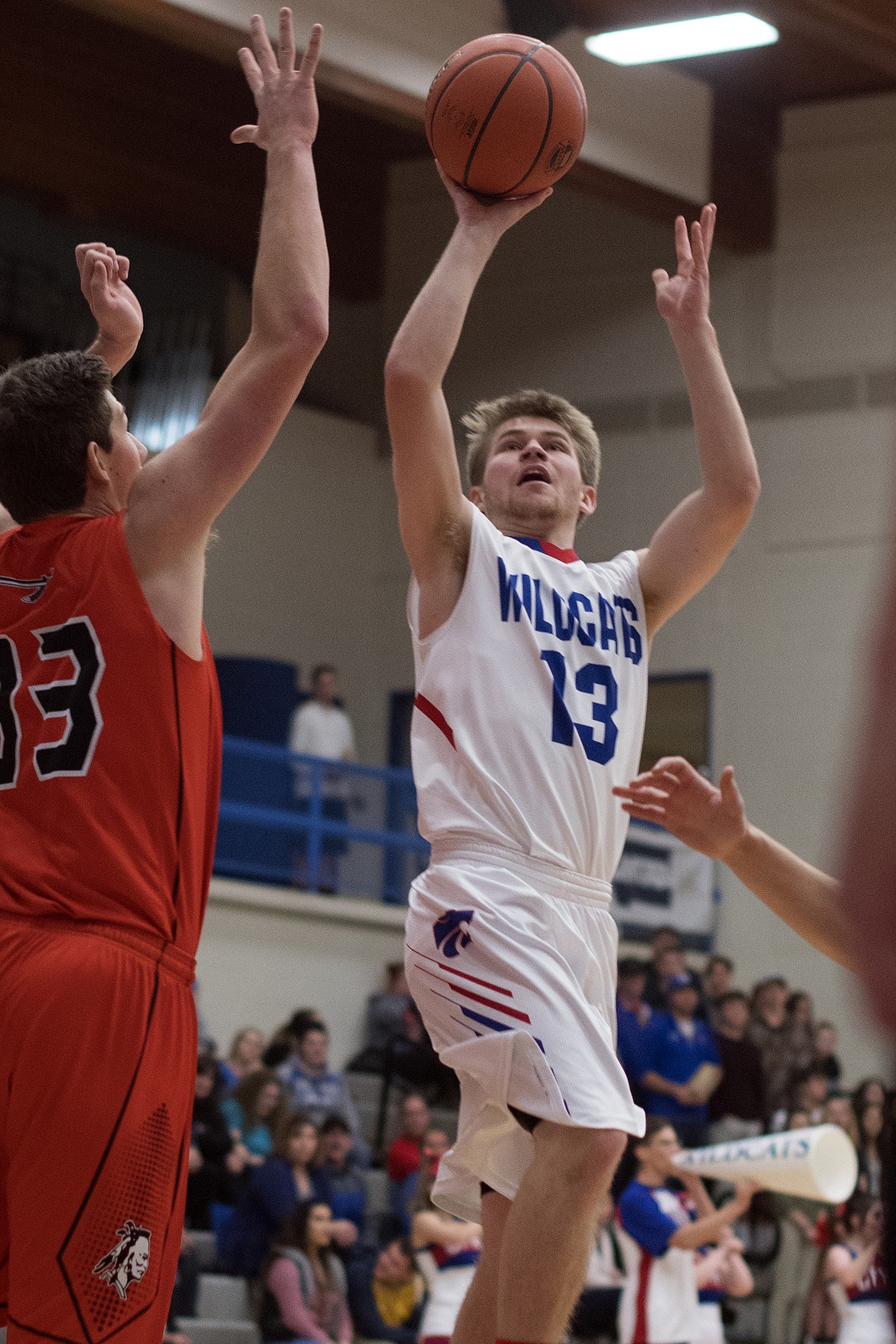 L.J. Panasuk goes up for a shot against Flathead. (Jeremy Weber photo)