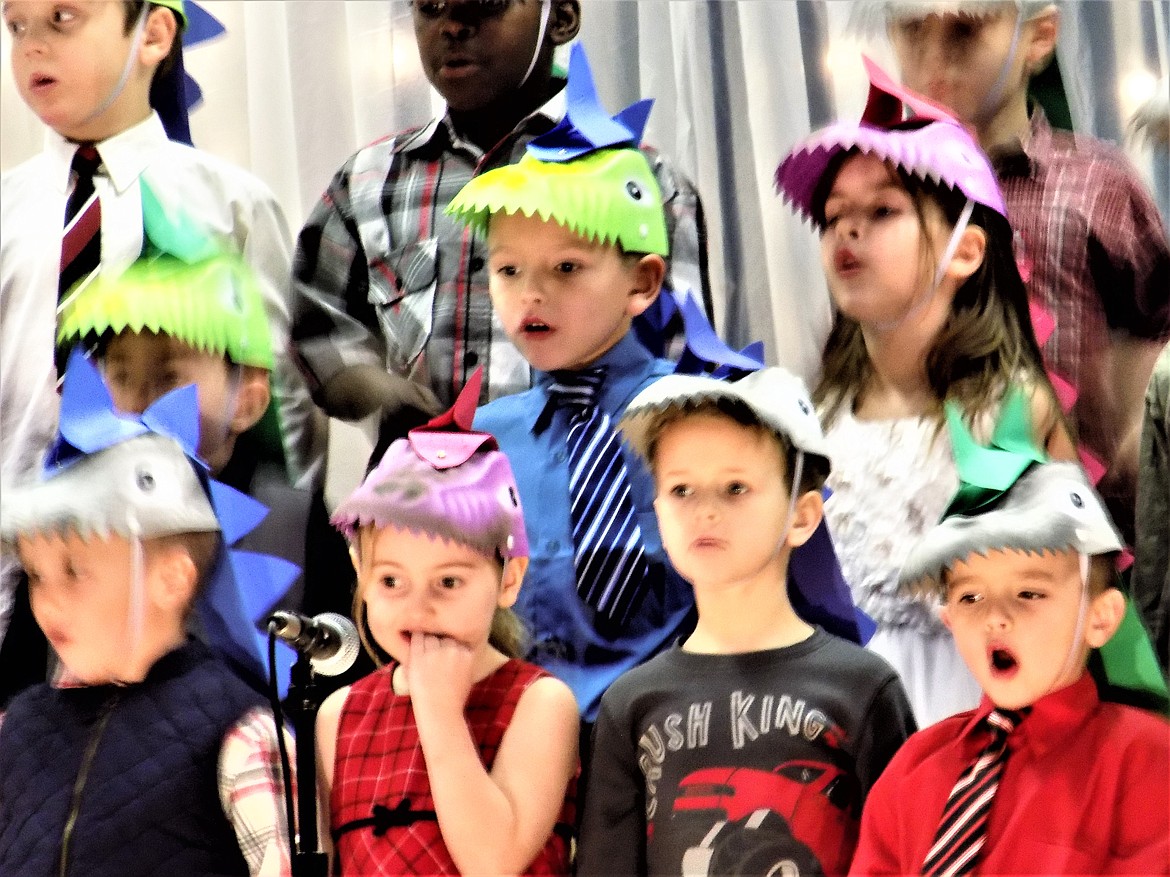 The children of Mt. Hall Elementary School perform during their Christmas Program.