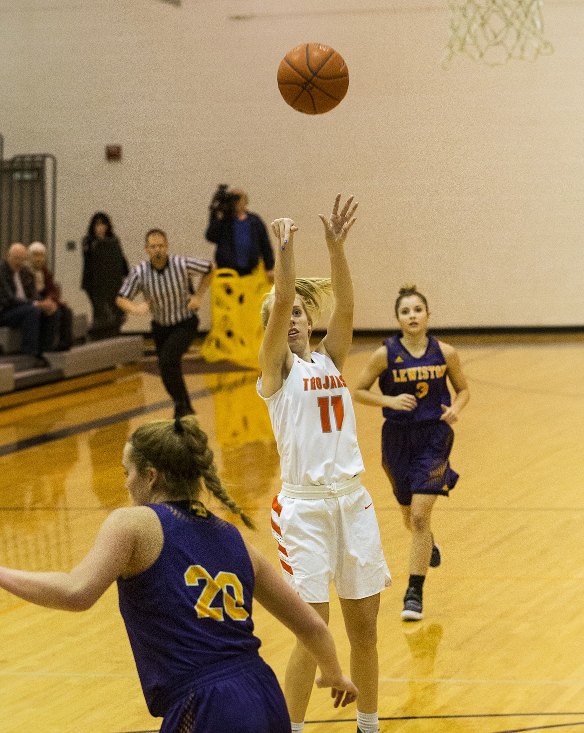 Post Falls guard Jenna Gardiner shoots against Lewiston last Tuesday at Post Falls High School.