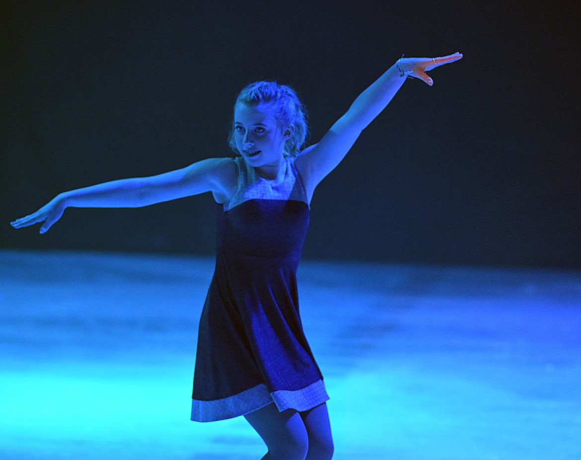 Grace Elden skates Saturday during the Glacier Skate Academy's New Year's On Ice show at the Stumptown Ice Den.